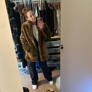 Women's Faux Fur Coat in Brown